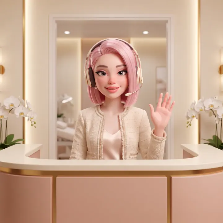 Bella, the AI agent at the front desk